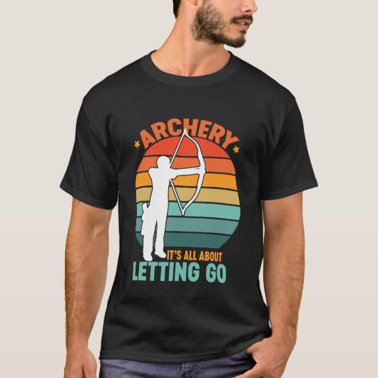 Archery Sunset Bowman Archery Player Archery Coach T-Shirt (Vorderseite)