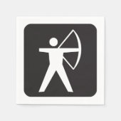 Archery Symbol Paper Napkins Serviette (Vorderseite)
