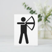 Archery Symbol Postkarte (Stehend Vorderseite)