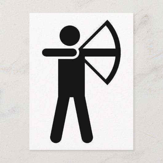 Archery Symbol Postkarte (Vorderseite)