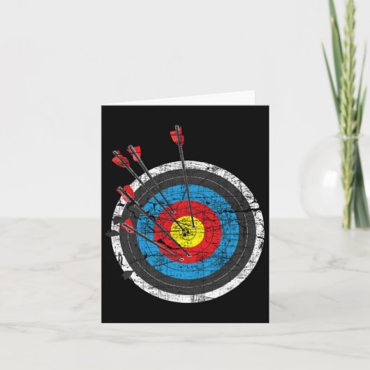 Archery Target - Archer Bowman Bow Junting Bowhunt Karte (Vorderseite)