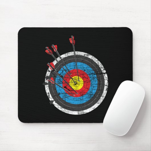 Archery Target - Archer Bowman Bow Junting Bowhunt Mousepad (Mit Mouse)