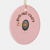 Archery Target Bullseye Keramik Ornament (Rechts)