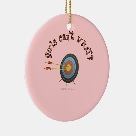 Archery Target Bullseye Keramik Ornament (Rechts)