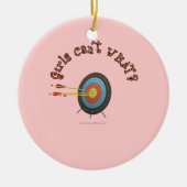Archery Target Bullseye Keramik Ornament (Vorne)