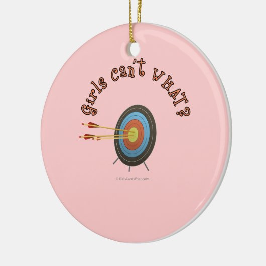 Archery Target Bullseye Keramik Ornament (Links)