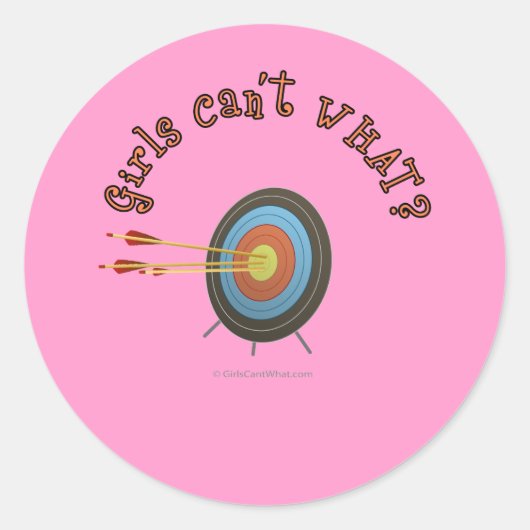 Archery Target Bullseye Runder Aufkleber (Vorderseite)