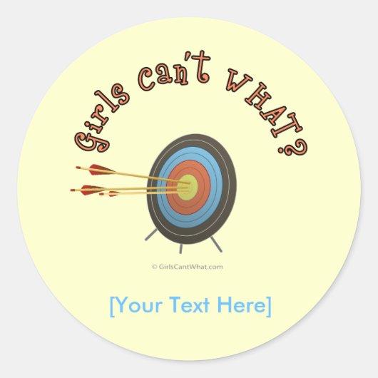 Archery Target Bullseye Runder Aufkleber (Vorderseite)