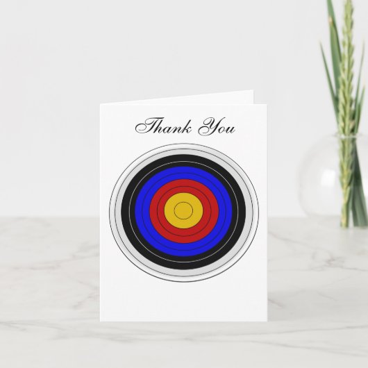 Archery Target Design Vielen Dank Dankeskarte (Vorderseite)