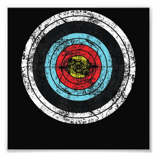 Archery Target Niedlich Bogen Jagd Funny Archer Fotodruck (Vorne)