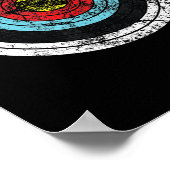 Archery Target Niedlich Bogen Jagd Funny Archer Poster (Ecke)