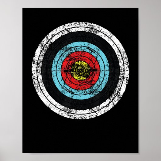 Archery Target Niedlich Bogen Jagd Funny Archer Poster (Vorne)