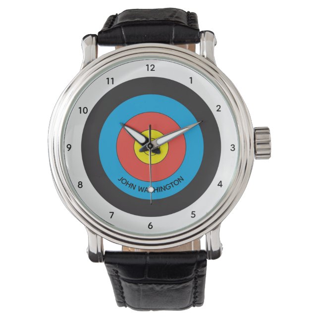 Archery Target Personalisiert Armbanduhr (Vorderseite)