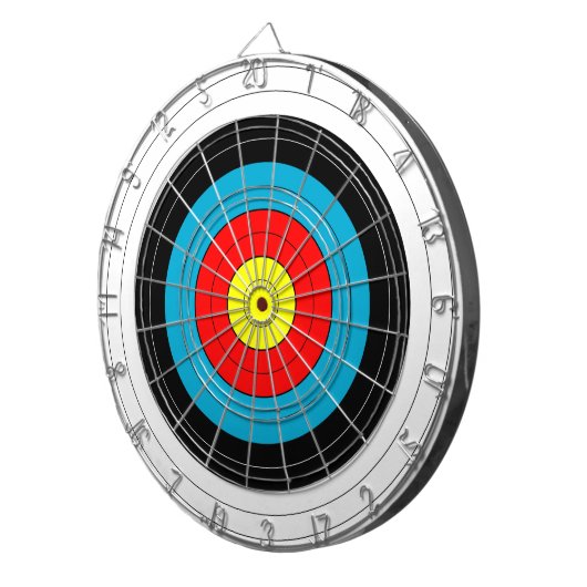 Archery Target Practice Gesichtsfeld Gelb Blau B&W Dartscheibe (Vorderseite rechts)