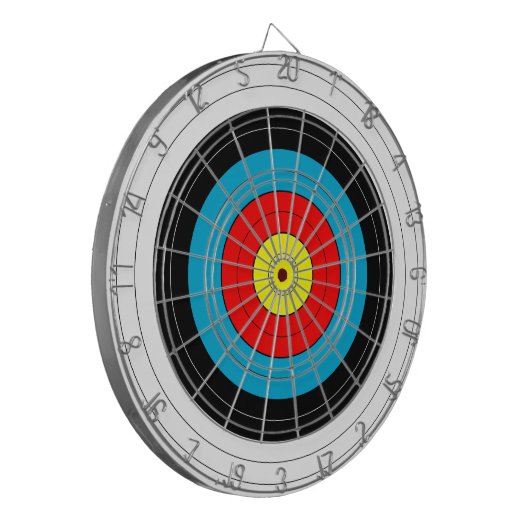 Archery Target Practice Gesichtsfeld Gelb Blau B&W Dartscheibe (Vorderseite Links)