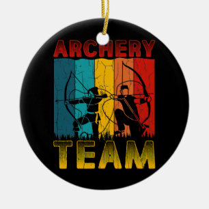 Archery Team Funny Archer Arrow Bow Jagd Keramik Ornament
