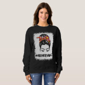 Archery Tunt Life Messy Bun Haar Brille Mutter Sweatshirt (Vorne ganz)