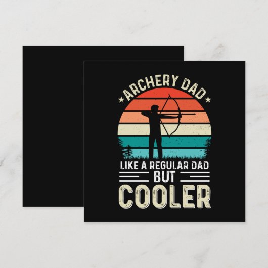 Archery Vater Einladung (Vorne/Hinten)