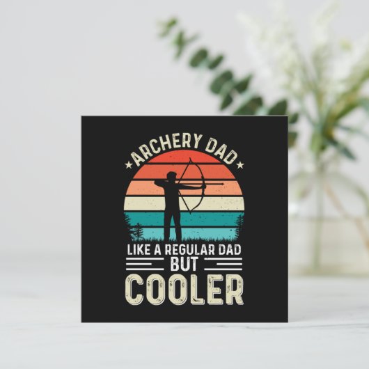 Archery Vater Einladung (Stehend Vorderseite)