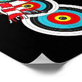 Archery Xmas Gift Santa Hat Snowman Archery Christ Poster (Ecke)