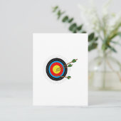 ARCHERY ZIEL POSTKARTE (Stehend Vorderseite)