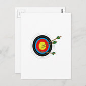 ARCHERY ZIEL POSTKARTE (Vorne/Hinten)