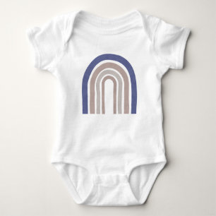 Arches des Mittelalters - Blau und Beige Baby Strampler