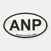 Arches Map Aufkleber (schwarzer Text) (Vorderseite)