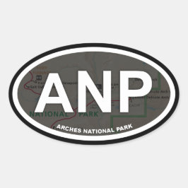 Arches Map Aufkleber (weißer Text)