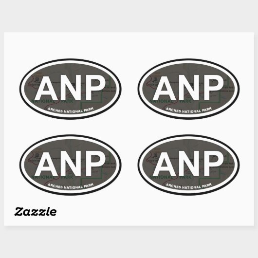 Arches Map Aufkleber (weißer Text) (Blatt)