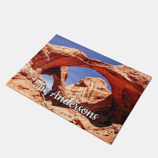 Arches Nat. Park mit weißem Namen oder Meldung Fußmatte (Schrägansicht)