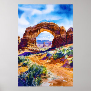 Arches National Park Aquarell Aquarell Poster