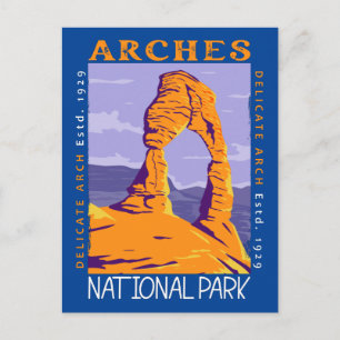 Arches National Park Delikater Arch Vintage Postkarte