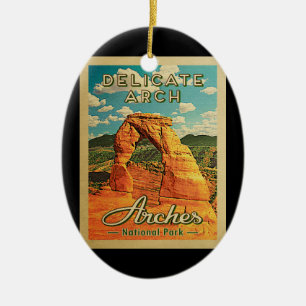 Arches National Park - Delikater Bogen Vintage Keramik Ornament