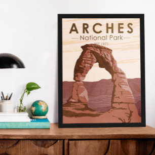 Arches National Park Delikater Bogen Vintage Poster