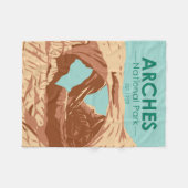Arches National Park Double Arch Fleecedecke (Vorderseite (Horizontal))