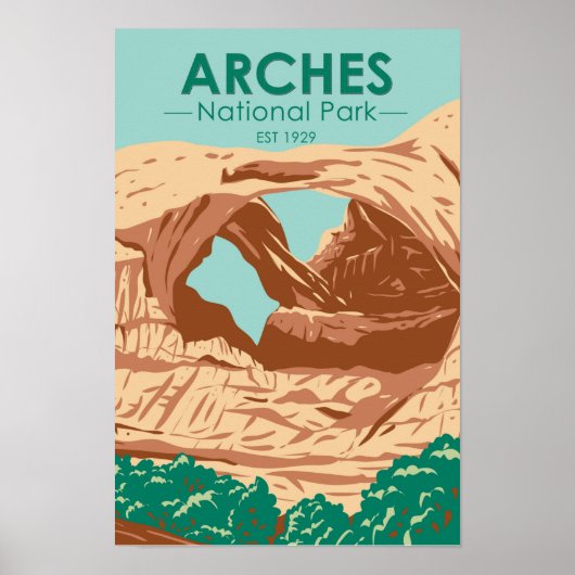 Arches National Park Double Arch Poster (Vorne)