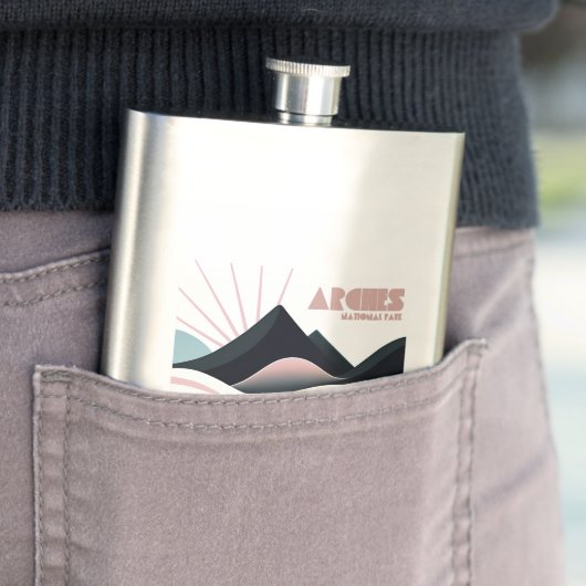 Arches National Park Farbenfrohe Hügel Flachmann (Beispiel)