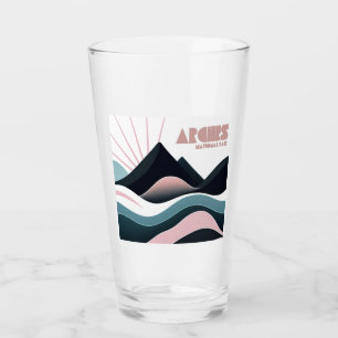 Arches National Park Farbenfrohe Hügel Glas