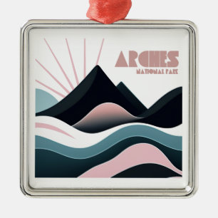 Arches National Park Farbenfrohe Hügel Ornament Aus Metall