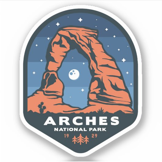 Arches National Park Große Vinyl Sticker (Vorderseite)