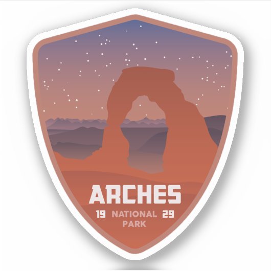 Arches National Park Große Vinyl Sticker (Vorderseite)