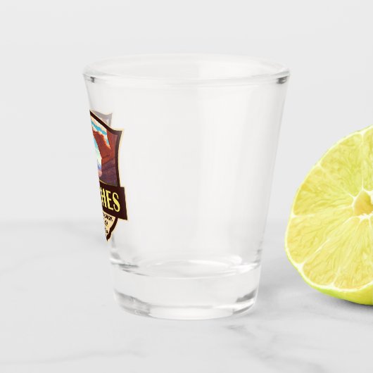 Arches National Park Illustration Retro Schnapsglas (Rechts)