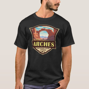 Arches National Park Illustration Retro T-Shirt