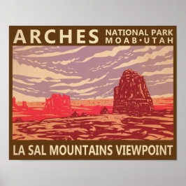 Arches National Park La Sal Mountains Ausblick Poster