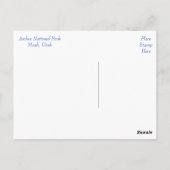 Arches National Park, Moab Utah Postcard Postkarte (Rückseite)