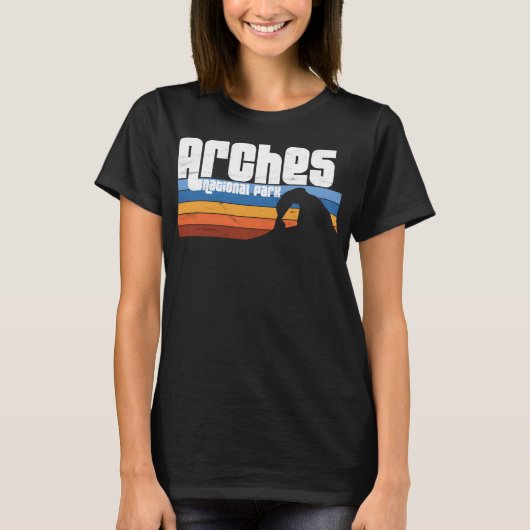 Arches National Park Moab Utah Urlaub Retro T-Shirt (Vorderseite)