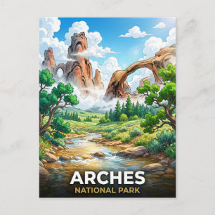 Arches National Park Reise Utah Wüstenlandschaft Postkarte