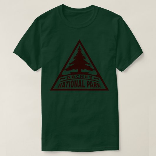 Arches National Park Tree Triangle Brown T-Shirt (Design vorne)