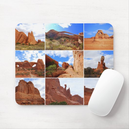 Arches National Park, Utah, Collage Mousepad (Mit Mouse)